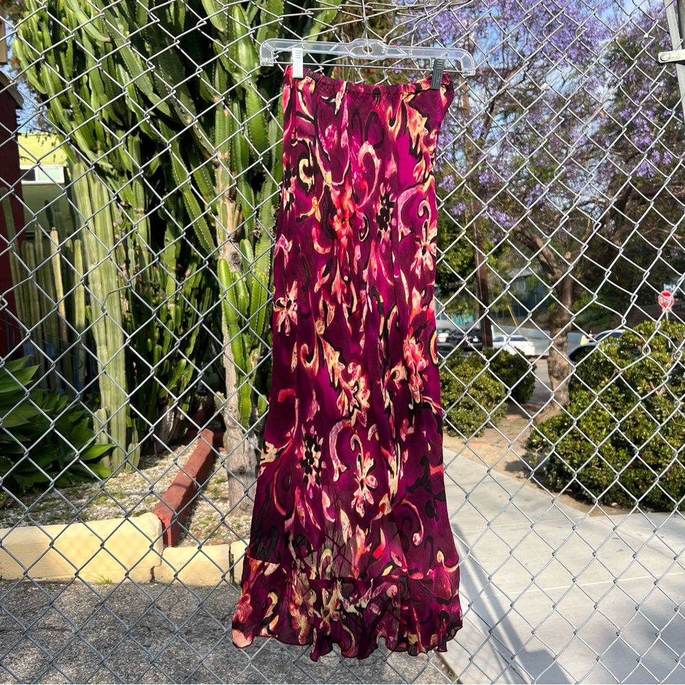 Vintage sheer chiffon midi/maxi fairy skirt